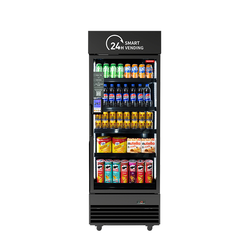 Plus 440 AI smart vending cooler, front view